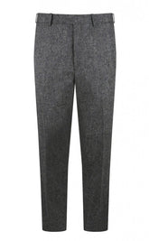 Abraham Moon Grey Tweed Trousers